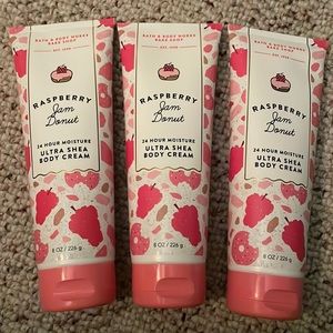 Brand new bath and body works raspberry jam donut